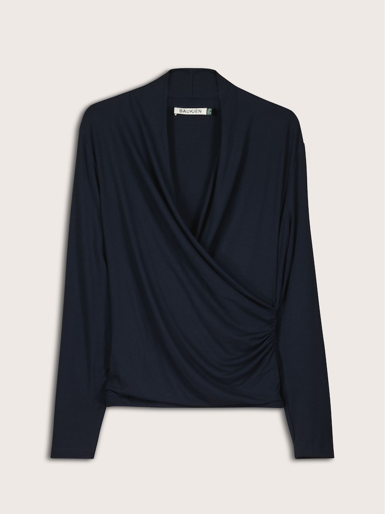 Baukjen Blue Gylda Wrap Top - Image 3 of 3