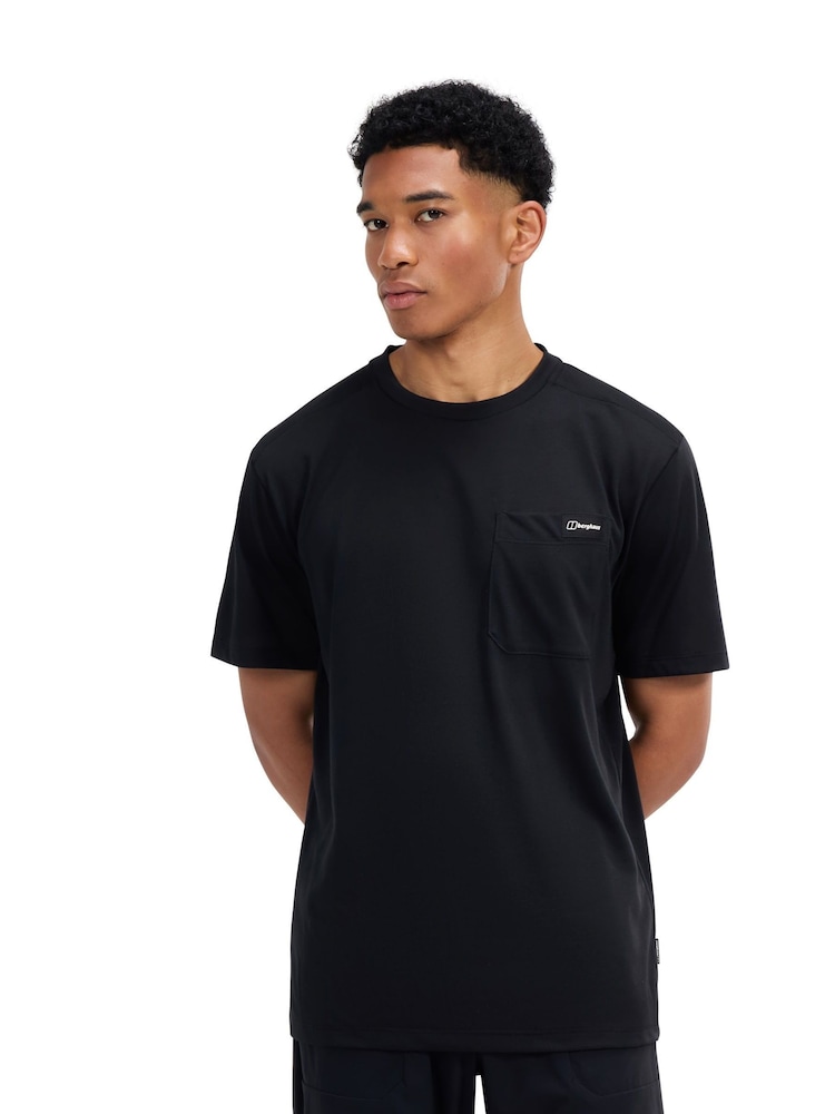 Berghaus Black Mens Relaxed Short Sleeve Tech T-Shirt - Image 1 of 9 Berghaus Black Mens Relaxed Short Sleeve Tech T-Shirt - Image 1 of 9