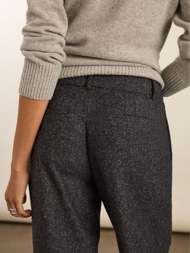 Baukjen Grey Gwynnie Wool Blend Wide Leg Trousers - Image 4 of 4