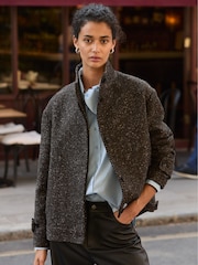 Baukjen Janine Wool Blend Short Black Coat - Image 1 of 5