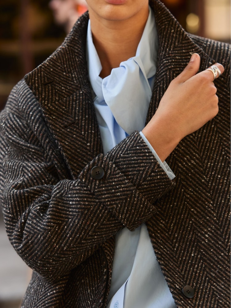 Baukjen Janine Wool Blend Short Black Coat - Image 2 of 5 Baukjen Janine Wool Blend Short Black Coat - Image 2 of 5