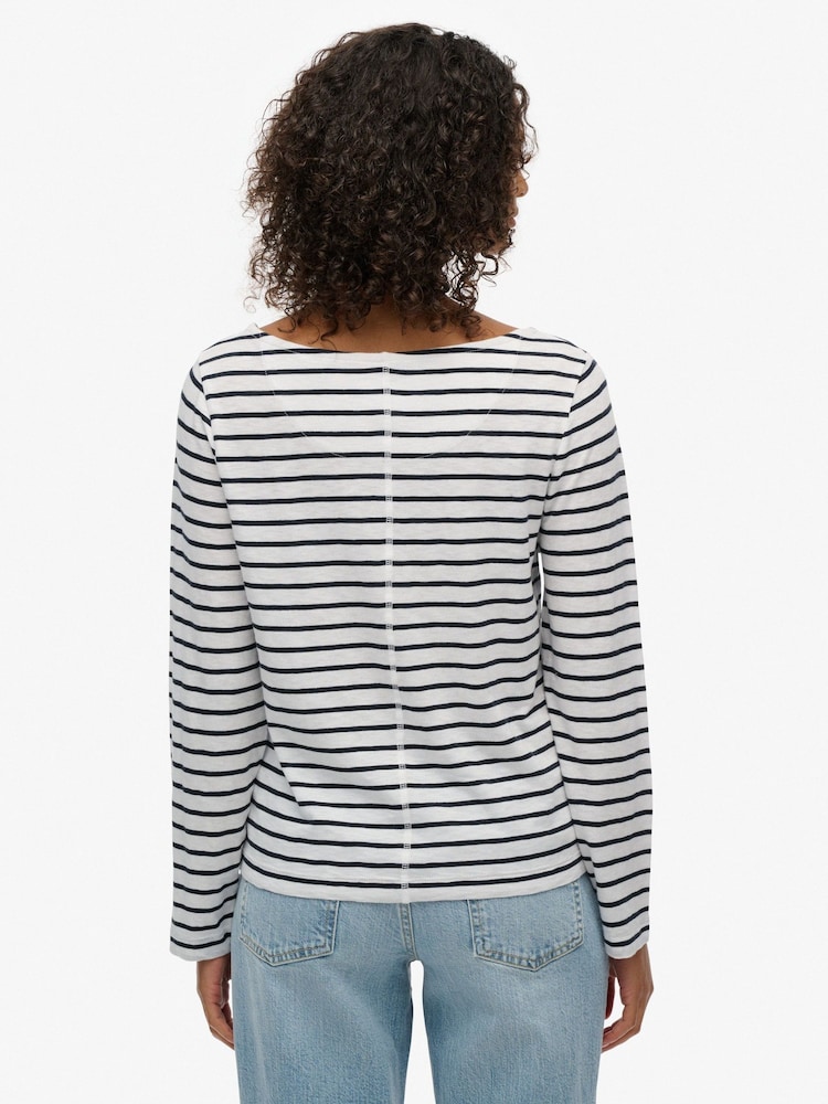 Superdry Blue Studios Slub Long Sleeve Top - Image 2 of 7