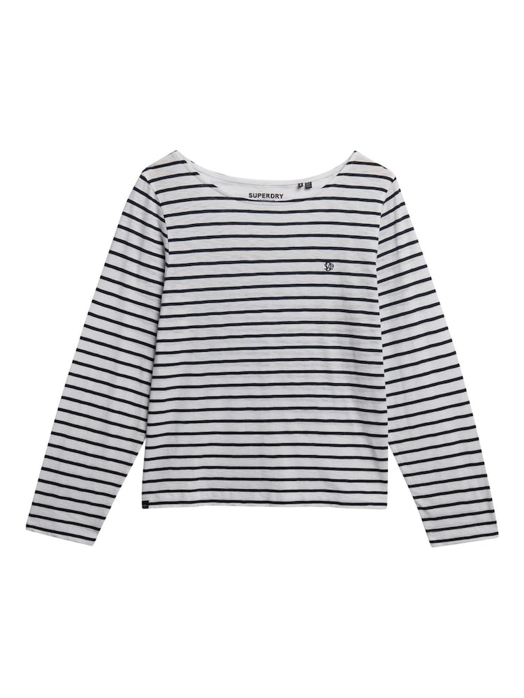 Superdry Blue Studios Slub Long Sleeve Top - Image 7 of 7
