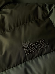 Superdry Green Colourblock Hooded Puffer Jacket - Image 8 of 8