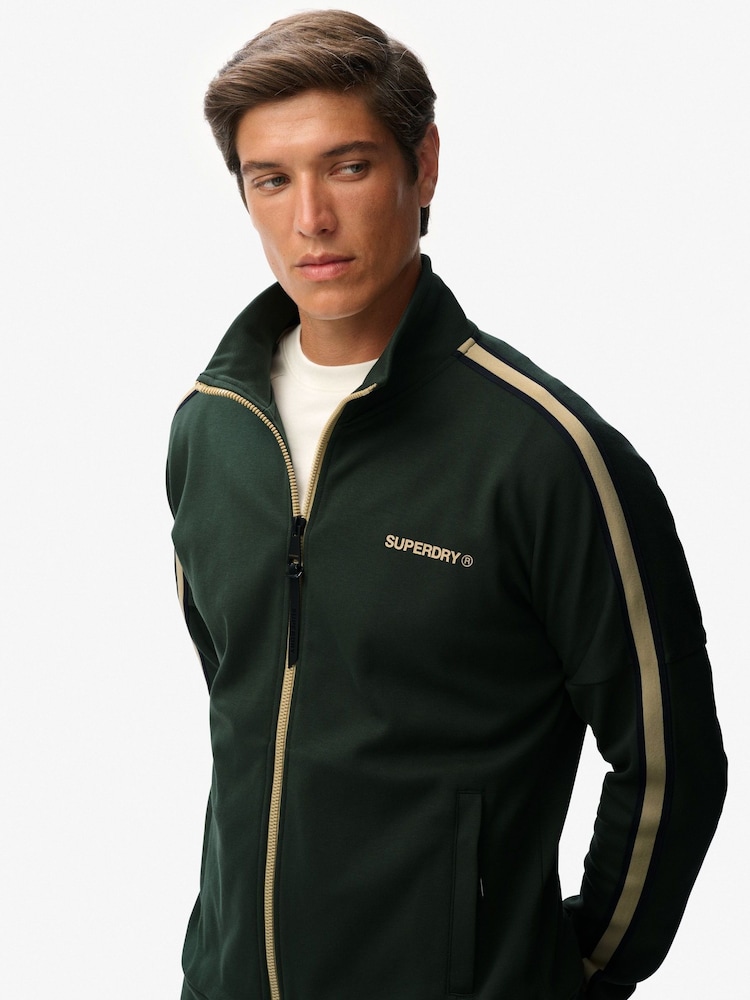 Superdry Green Tech Cult Loose Track Jacket - Image 2 of 7 Superdry Green Tech Cult Loose Track Jacket - Image 2 of 7