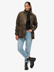 Superdry Green Dropped Waist Jacket - Image 5 of 8
