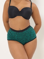 Yours Curve Green Full Briefs 5 Pack - Image 2 of 7