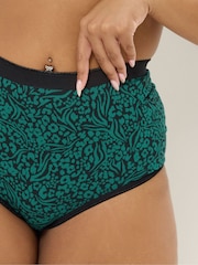 Yours Curve Green Full Briefs 5 Pack - Image 5 of 7