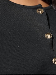 Yours Curve Black Limited Knitted Waistcoat - Image 4 of 6