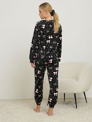 PixieGirl Petite Black Baby Fleece Pyjamas Set - Image 3 of 5