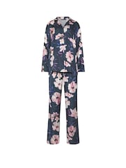Long Tall Sally Grey Satin Pyjamas Set - Image 5 of 5