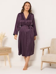 Yours Curve Red Satin Robe - Image 2 of 5