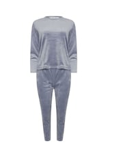modra - PixieGirl Petite Super Luxe Long Sleeve Pyjamas Set - Slika 5 iz 5