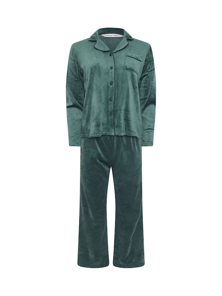 zelena - PixieGirl Petite Super Luxe Long Sleeve Pyjamas Set - Slika 5 iz 5
