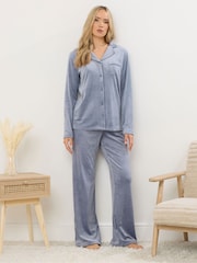 Long Tall Sally Blue Super Luxe Pyjamas Set - Image 1 of 4