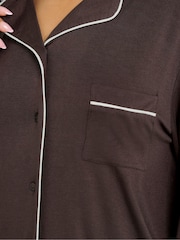 PixieGirl Petite Brown Long Sleeve Pyjamas Set - Image 4 of 5