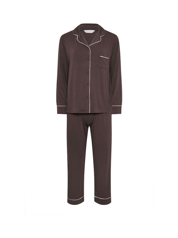 PixieGirl Petite Brown Long Sleeve Pyjamas Set - Image 5 of 5