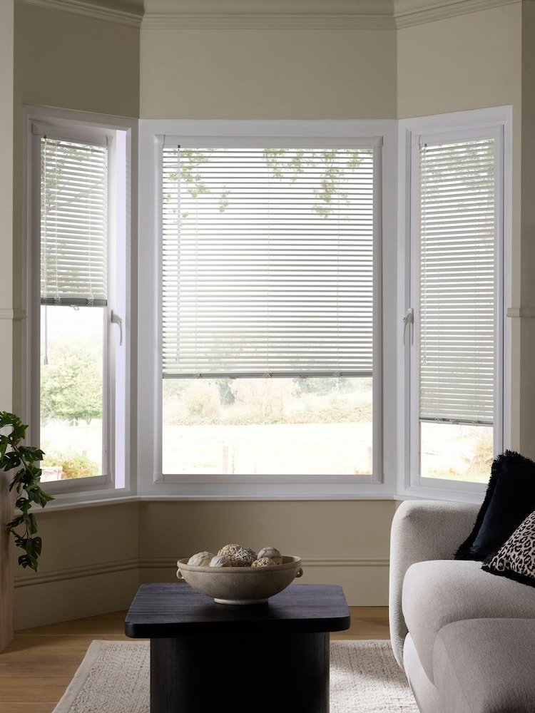 White Porcelain Made To Measure Perfect Fit 25mm Aluminium Venetian Blinds - Image 1 of 6