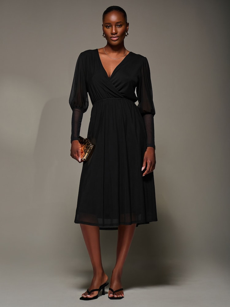 black dress off the shoulder Final Sale Plus Size Off the Shoulder Ruffle Overlay Maxi Gown in Blac –  Chic And Curvy
