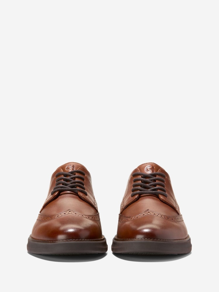 Cole Haan Grand ShadowLite Wingtip Oxfords Brown Shoes - Image 2 of 6 Cole Haan Grand ShadowLite Wingtip Oxfords Brown Shoes - Image 2 of 6