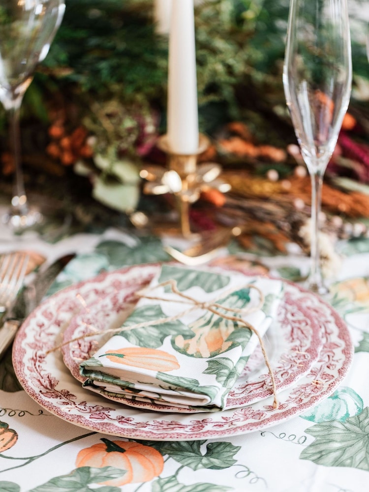 Avalon Home Green Fallen Gourds Napkin Pair - Image 2 of 6