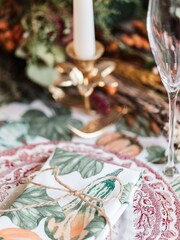 Avalon Home Green Fallen Gourds Napkin Pair - Image 3 of 6