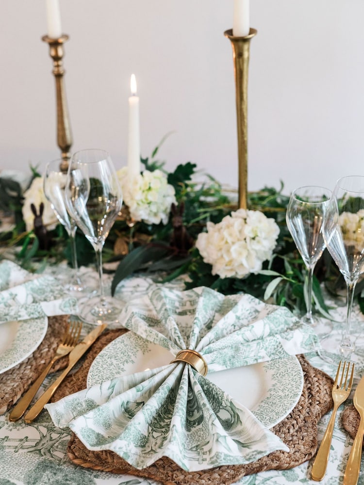 Avalon Home Green Lake District Toile Napkin Pair - Image 1 of 6 Avalon Home Green Lake District Toile Napkin Pair - Image 1 of 6