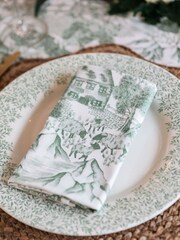 Avalon Home Green Lake District Toile Napkin Pair - Image 6 of 6