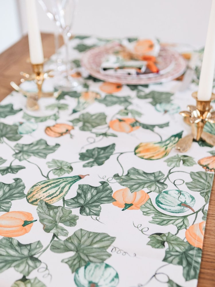 Avalon Home Green Fallen Gourds Table Runner - Image 5 of 5 Avalon Home Green Fallen Gourds Table Runner - Image 5 of 5