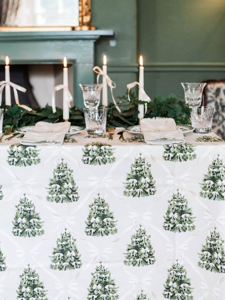 Avalon Home Cream Forest Tablecloth - Image 1 of 6 Avalon Home Cream Forest Tablecloth - Image 1 of 6
