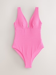 Pink Plunge Shaping Tummy Control Swimsuit - Image 1 of 4