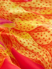 Kew Gardens Tropical Print Ruched Tummy Control Square Neck Swimsuit - Image 7 of 9