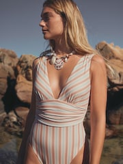 terre cuite - Maillot de bain gainant pigeonnant - Image 4 de 9