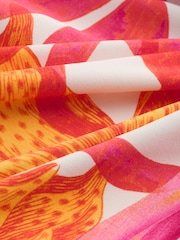 Kew Gardens Tropcial Print Twist Bandeau Tummy Control Swimsuit - Image 7 of 9