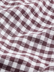 Chocolate Brown Gingham High Leg Frill Bikini Bottoms - Image 3 of 3