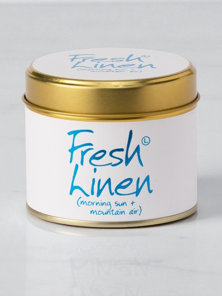 Lily-Flame Fresh Linen Scented Candle Tin - Image 3 of 3 Lily-Flame Fresh Linen Scented Candle Tin - Image 3 of 3