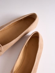 Төө - The Set Premium Leather Suede Bow Ballerinas - 7ичинен 6 сүрөт