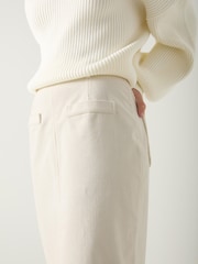 LK Bennett Cream Sibyl  Wide Cord Midi Cream Skirt - Image 5 of 6