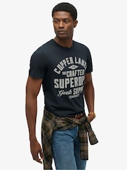 Superdry Blue Copper Label Relaxed T-Shirt - Image 4 of 7