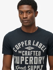 Superdry Blue Copper Label Relaxed T-Shirt - Image 5 of 7