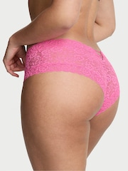 Victoria's Secret Rose Garden Pink Cheeky Lace Strappy Back Knickers - Image 2 of 2
