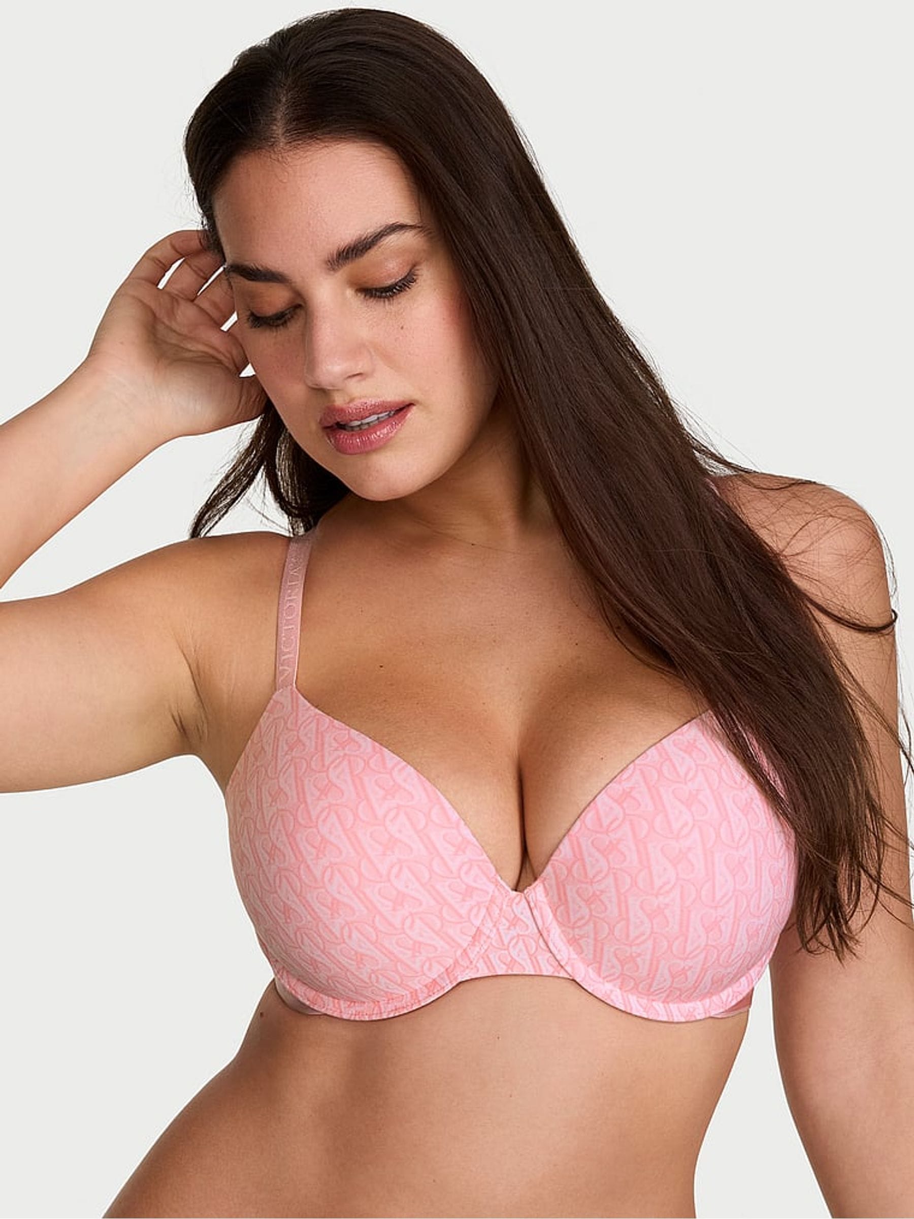 Victoria's Secret Pretty Blossom Pink Full Cup Push Up Cotton Logo Bra