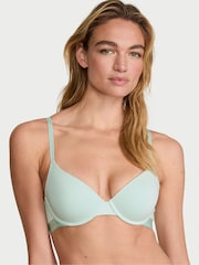 Victoria's Secret Yacht Blue Lightly Lined Demi Cotton Logo Bra - Image 1 of 2