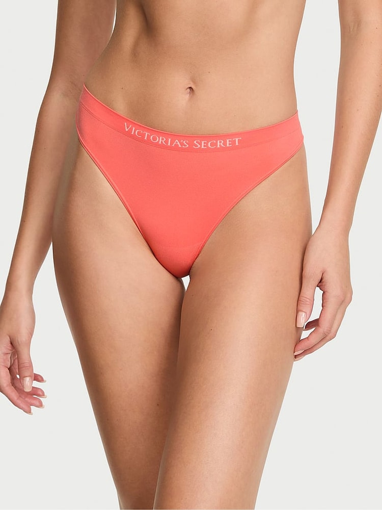 Victoria's Secret Cactus Flower Orange Thong Knickers - Image 1 of 2