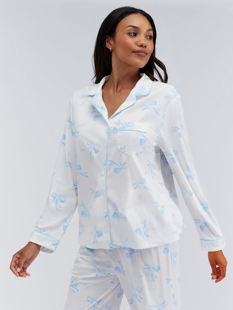 Boux Avenue Stripe Xmas Pyjamas in a Bag - Image 1 of 7 Boux Avenue Stripe Xmas Pyjamas in a Bag - Image 1 of 7
