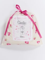 Boux Avenue Cream Heart & Roses Print Short Pyjamas In a Bag - Image 10 of 10