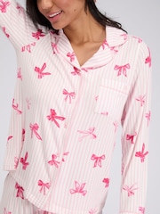 Boux Avenue Red Bow Modal Pyjamas Set - Image 5 of 6