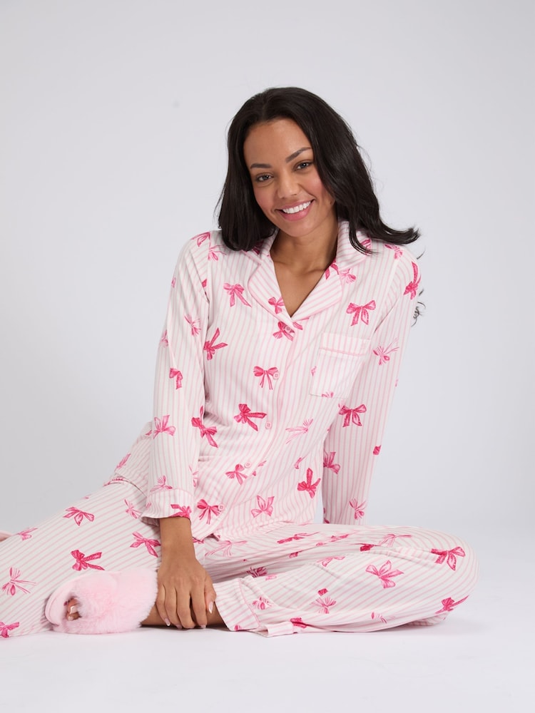Boux Avenue Red Bow Modal Pyjamas Set - Image 6 of 6 Boux Avenue Red Bow Modal Pyjamas Set - Image 6 of 6