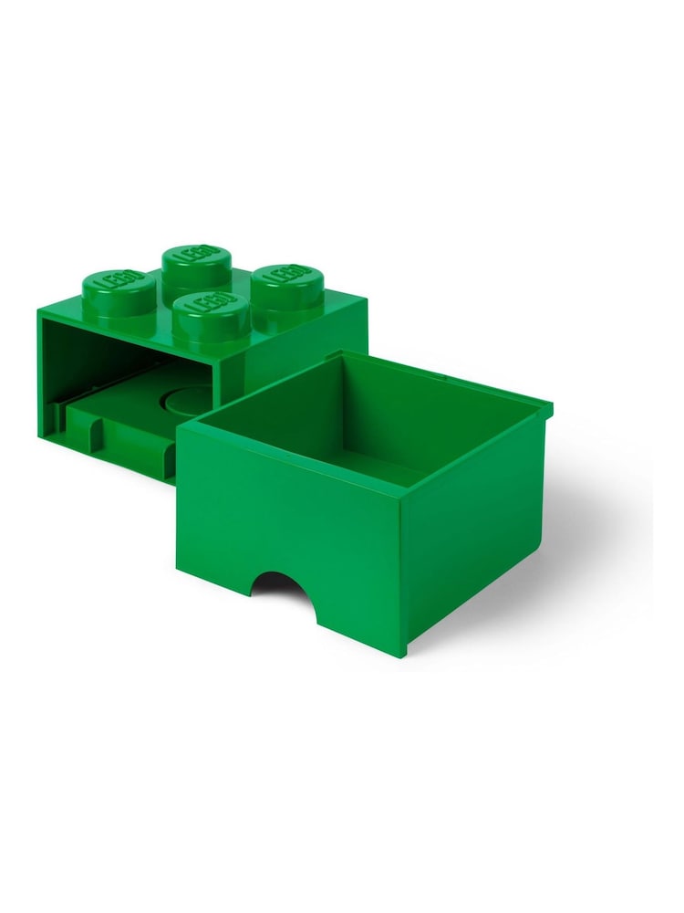 Lego Dark Green Drawer 4 Brick - Image 3 of 3