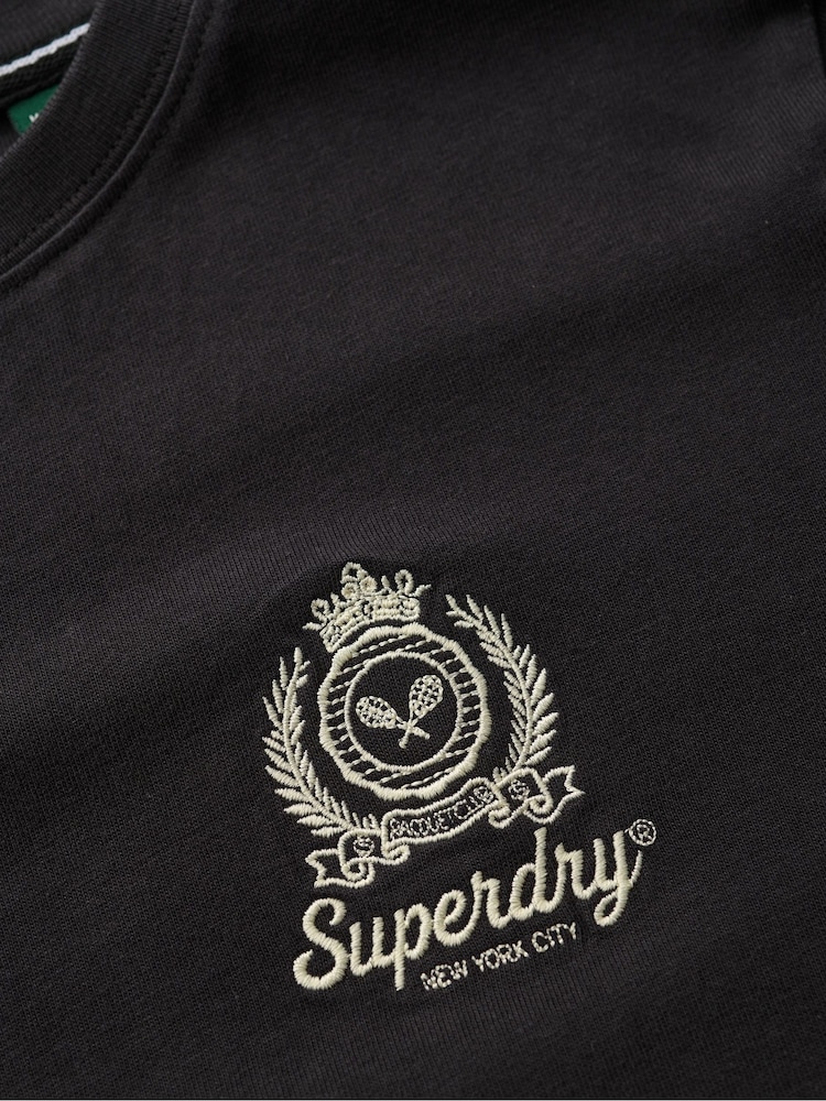 Superdry Black Country Club Boxy Loose T-Shirt - Image 7 of 7 Superdry Black Country Club Boxy Loose T-Shirt - Image 7 of 7